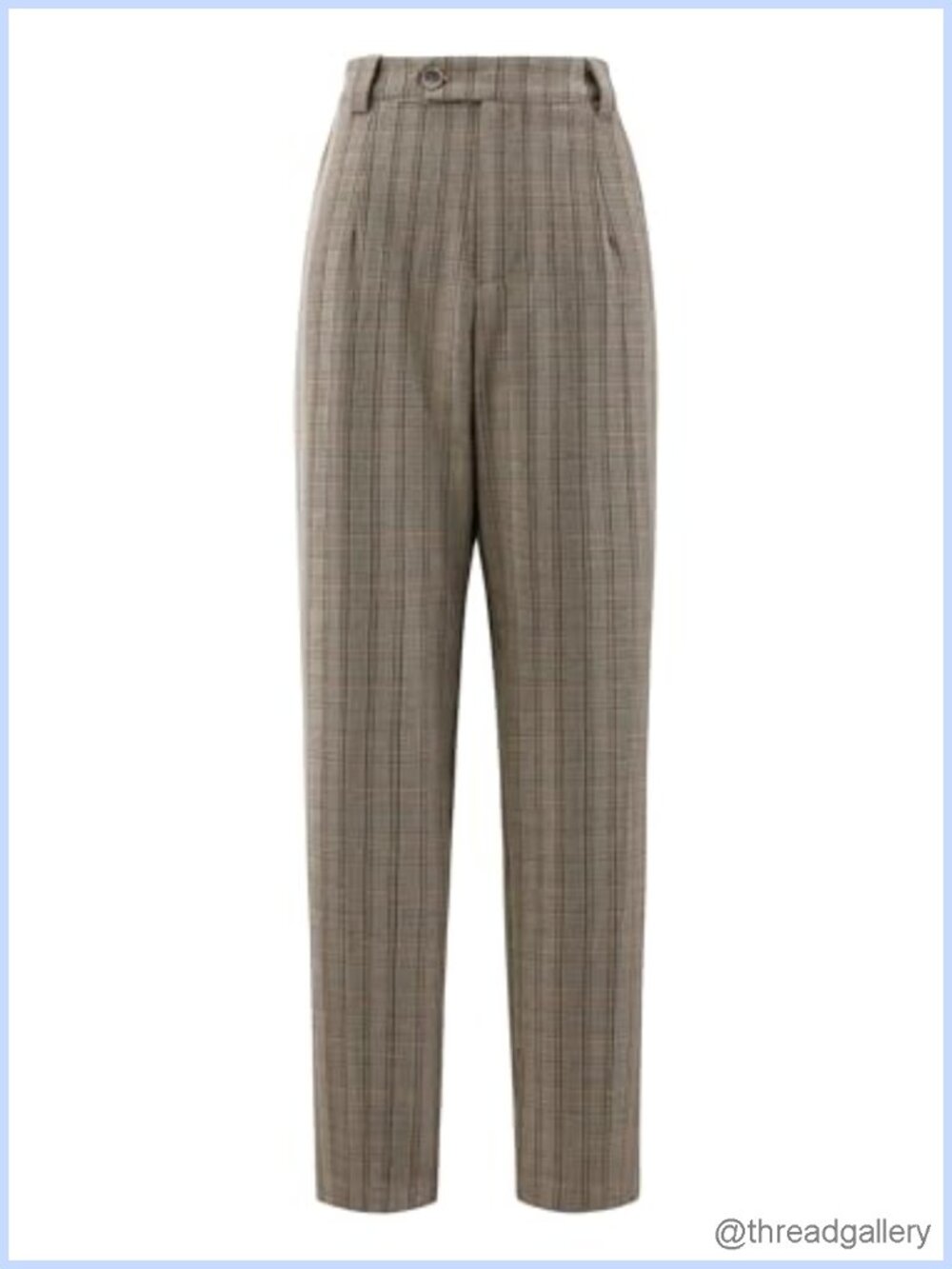 Hobemty Houndstooth Plaid Work Pants Trousers High Rise